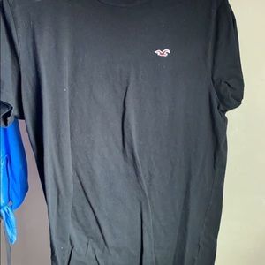 mens short sleeves shirt , size- L, brand- Hollister, color-black